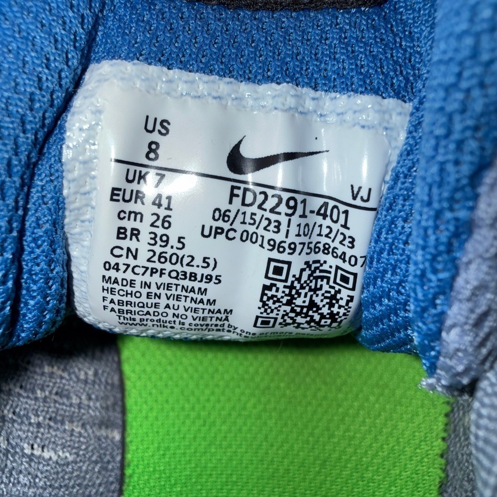 Nike Interact Run Men's Size 8 Blue Gray Green Running Sneakers Athletic Shoes - Picture 5 of 6